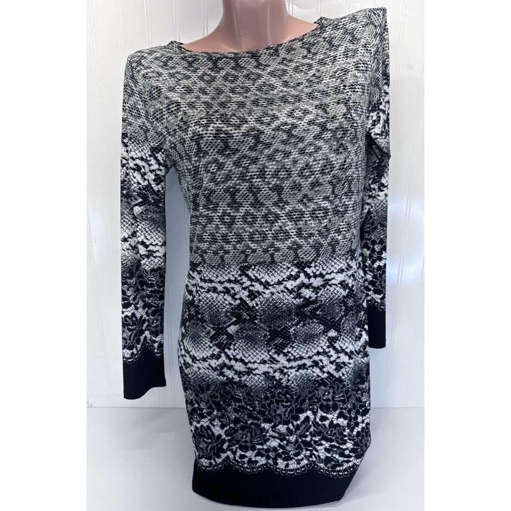Michael Kors Womens Dress Petite Long Sleeve Animal Print Size P/M